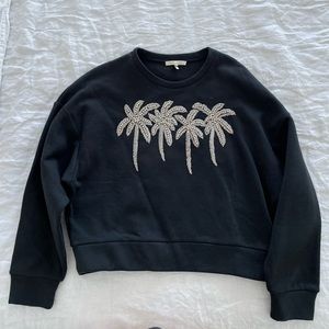 Maje embellished palm tree sweatshirt